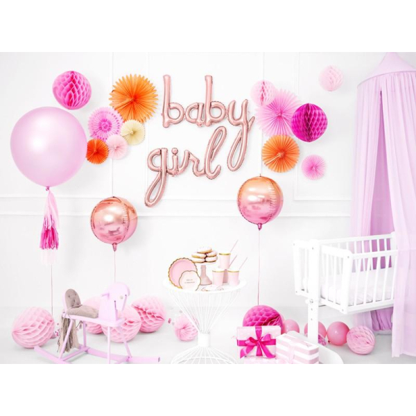 ballon rose baby shower ambiance