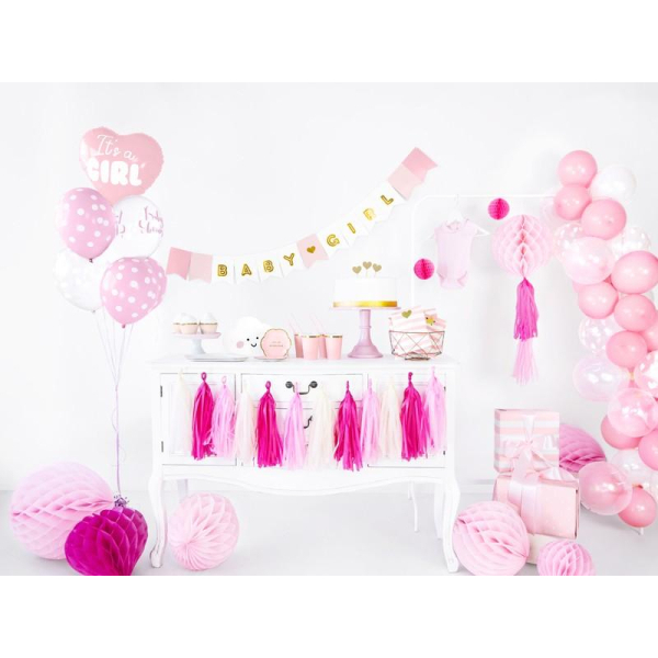 ballons rose pois blanc ambiance