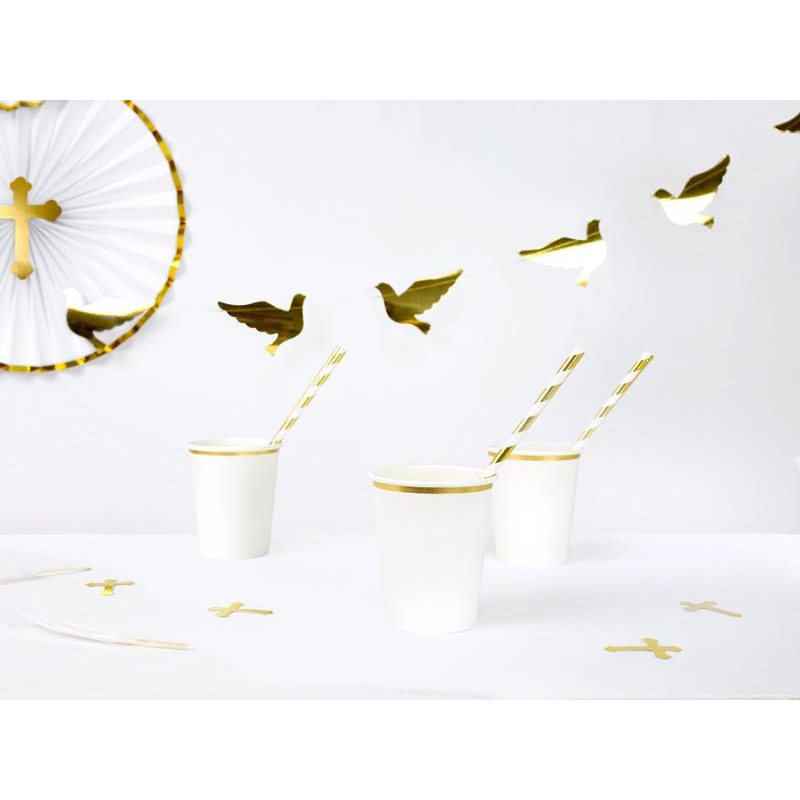 gobelets blanc or ambiance