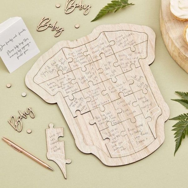 livre d'or baby shower puzzle