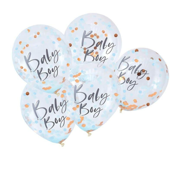 ballons confettis baby shower