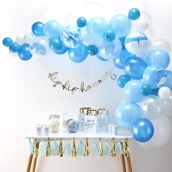 kit arche ballons bleu table