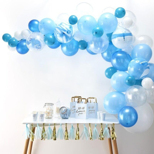 kit arche ballons bleu anniversaire