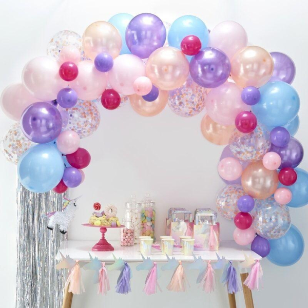 kit arche ballons pastel table