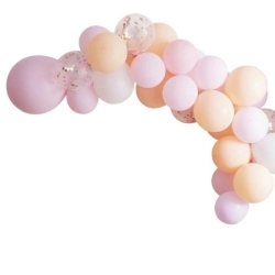 kit arche ballons peche rose