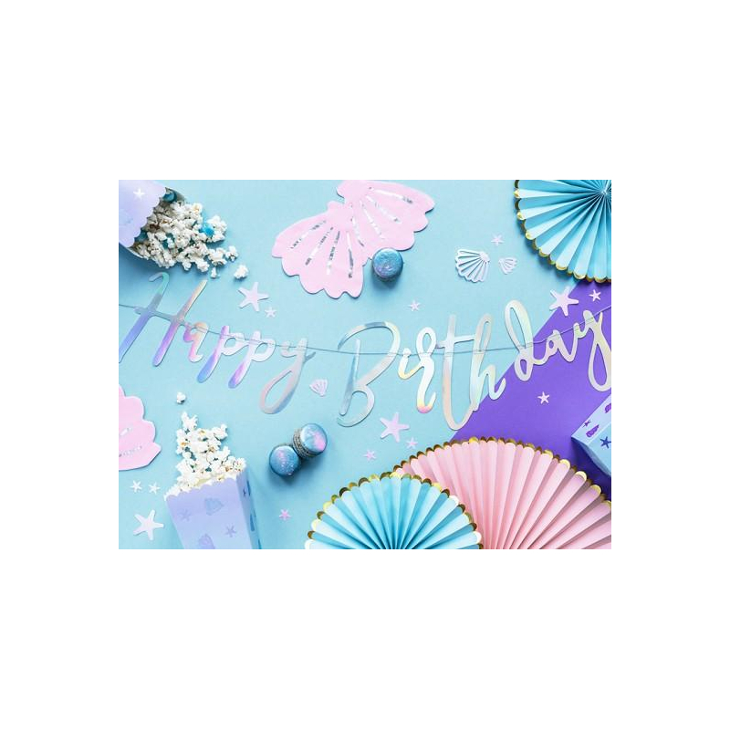 banderole anniversaire holographique table