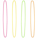 Set 4 longs colliers à perle fluorescents Set 4 longs colliers à perle fluorescents