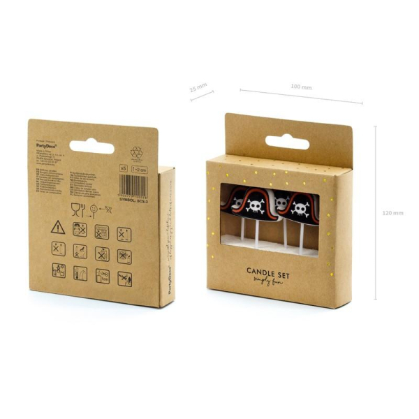 bougies anniversaire pirates pack