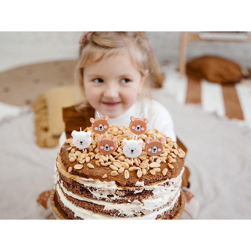 bougies anniversaire ours gateau