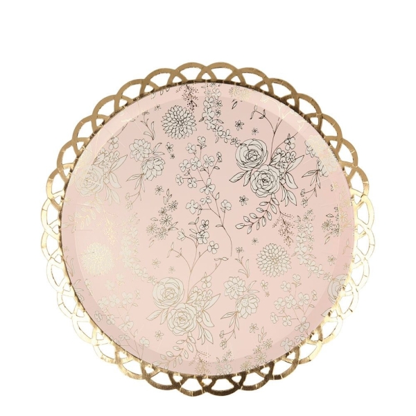 assiettes rondes fleuries Jardin Anglais creme assiettes rondes fleuries Jardin Anglais creme