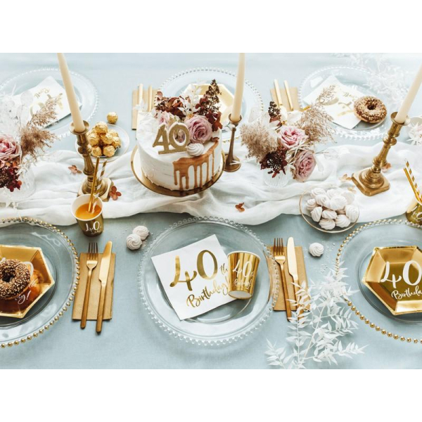 bougie anniversaire 40 ans table