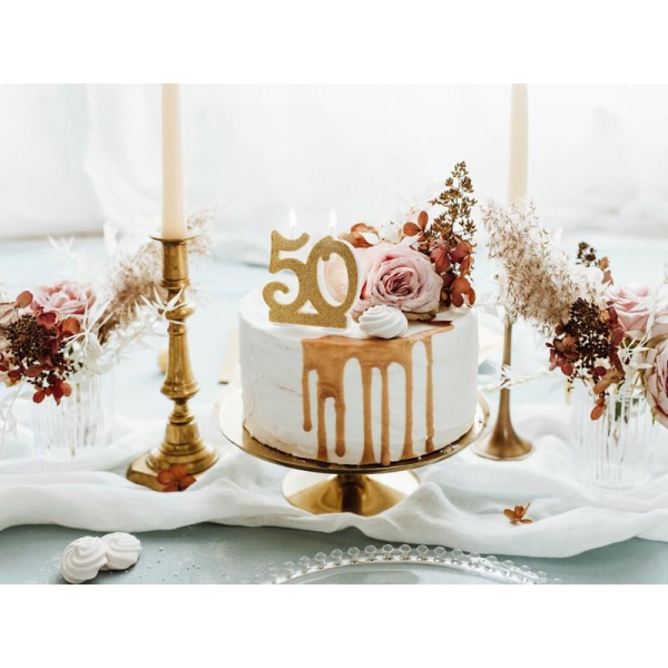 bougie anniversaire 50 gateau