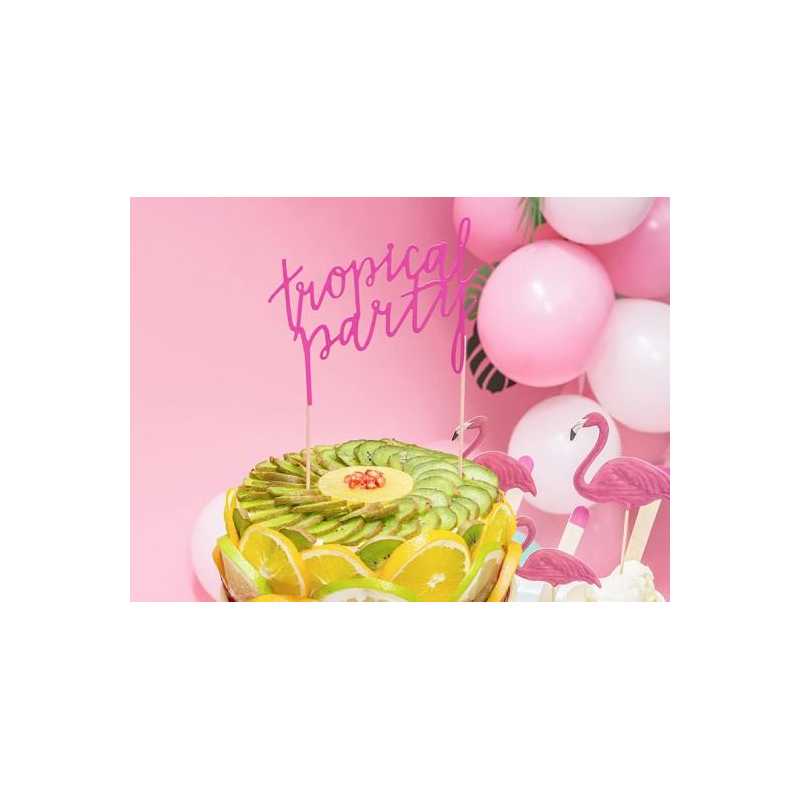 cake topper tropical gateau