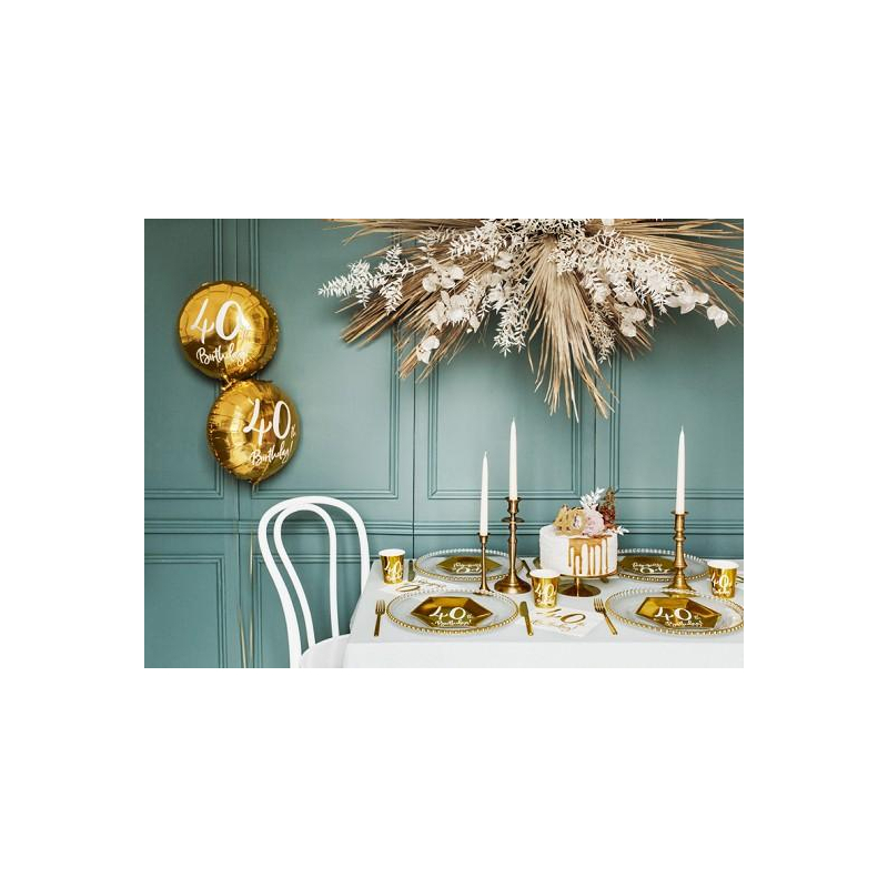 ballon anniversaire dore 40 ans recyclable