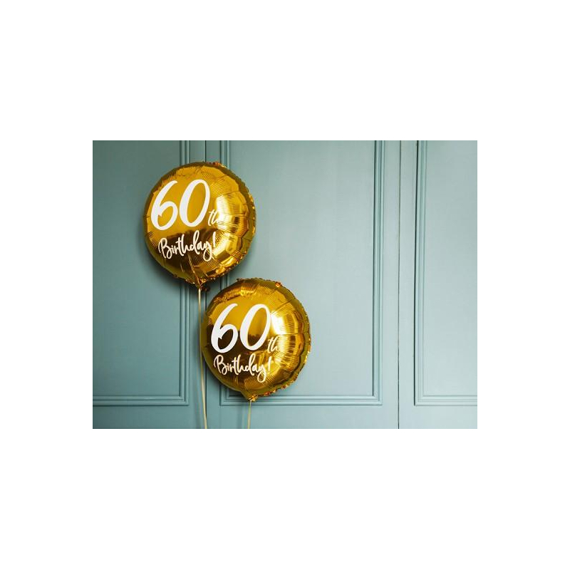ballon anniversaire dore 60 ans ambiance