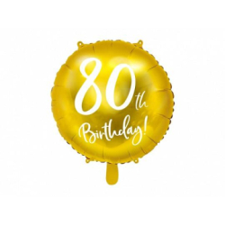 ballon anniversaire dore 80 ans