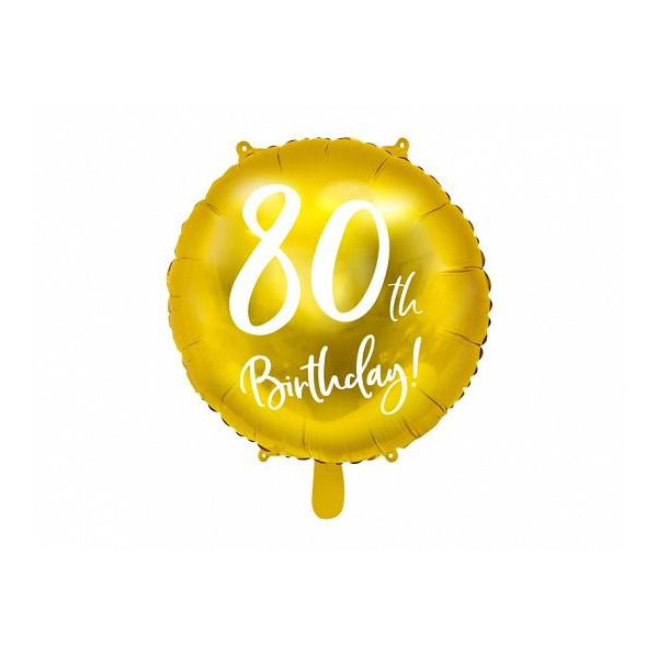 ballon anniversaire dore 80 ans