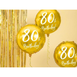 ballon anniversaire dore 80 ans