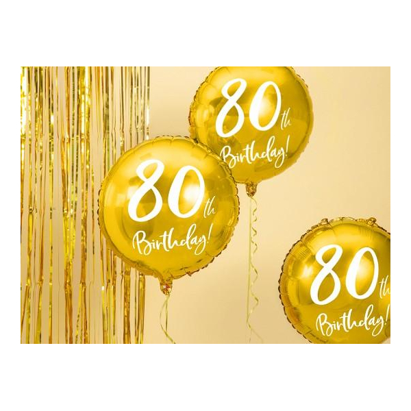 ballon anniversaire dore 80 ans effets