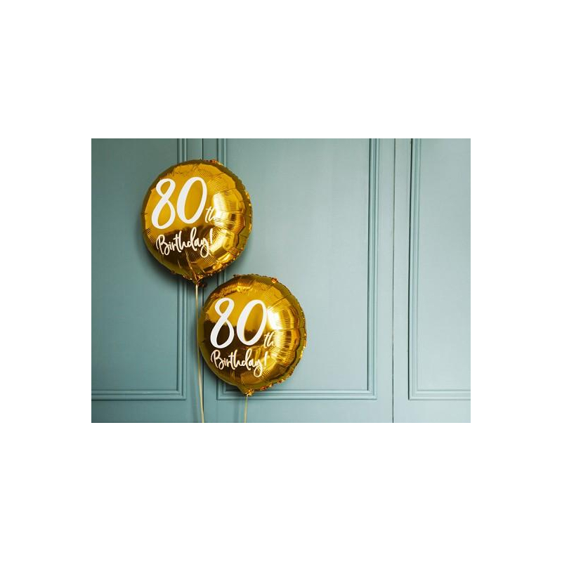 ballon anniversaire dore 80 ans adultes
