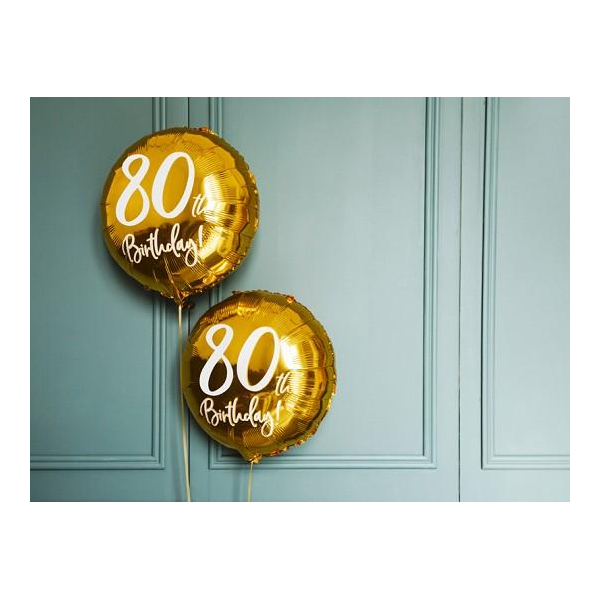 ballon anniversaire dore 80 ans adultes