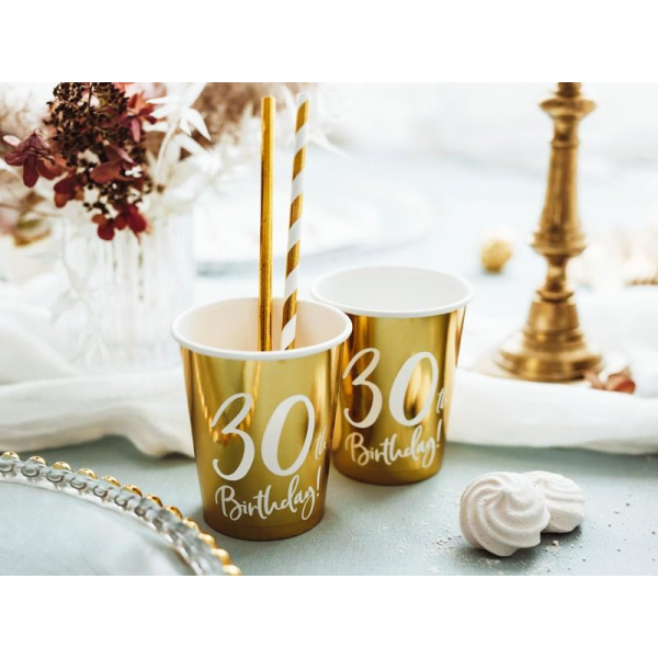 gobelets dore anniversaire 30 ans