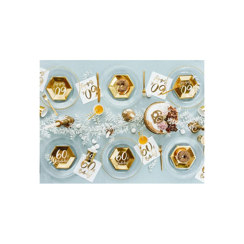 gobelets anniversaire dore or