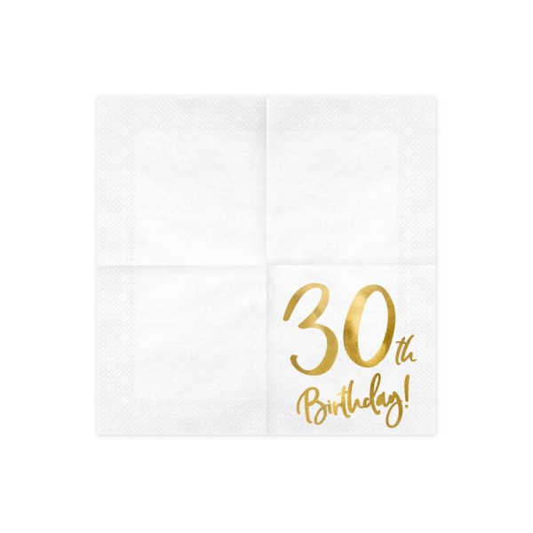 serviettes papier dore 30