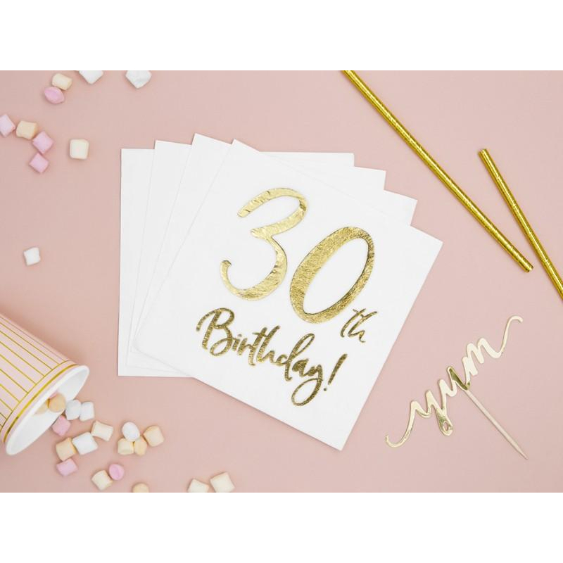 serviettes papier dore 30 ans