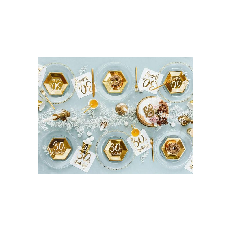 serviettes papier dore blanc