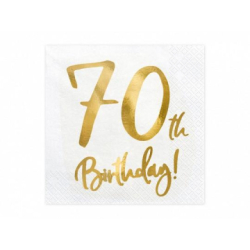 serviettes papier blanc anniversaire