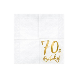 serviettes papier blanc anniversaire