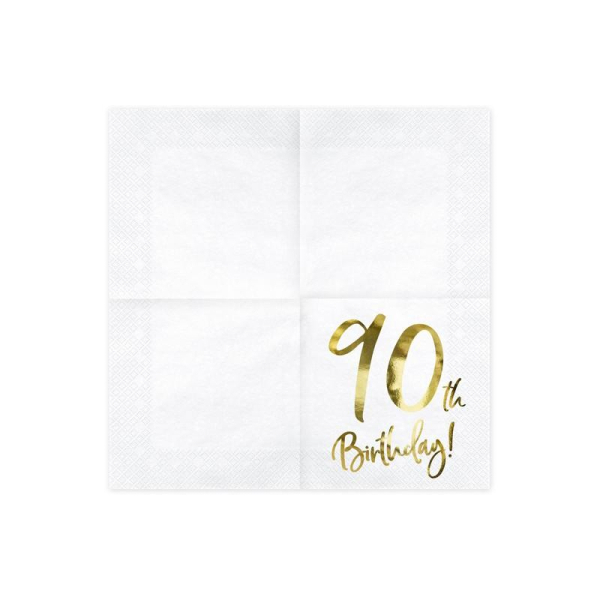 serviettes papiers 90 ans dore