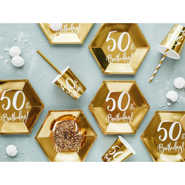 assiettes 50 ans dore