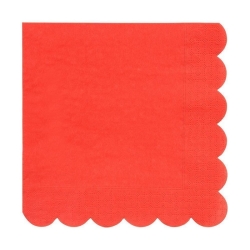 20 serviettes papier rouge