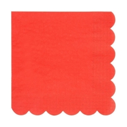 20 serviettes papier rouge