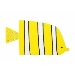 16 serviettes poisson jaune