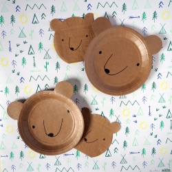 20 serviettes en papier ours