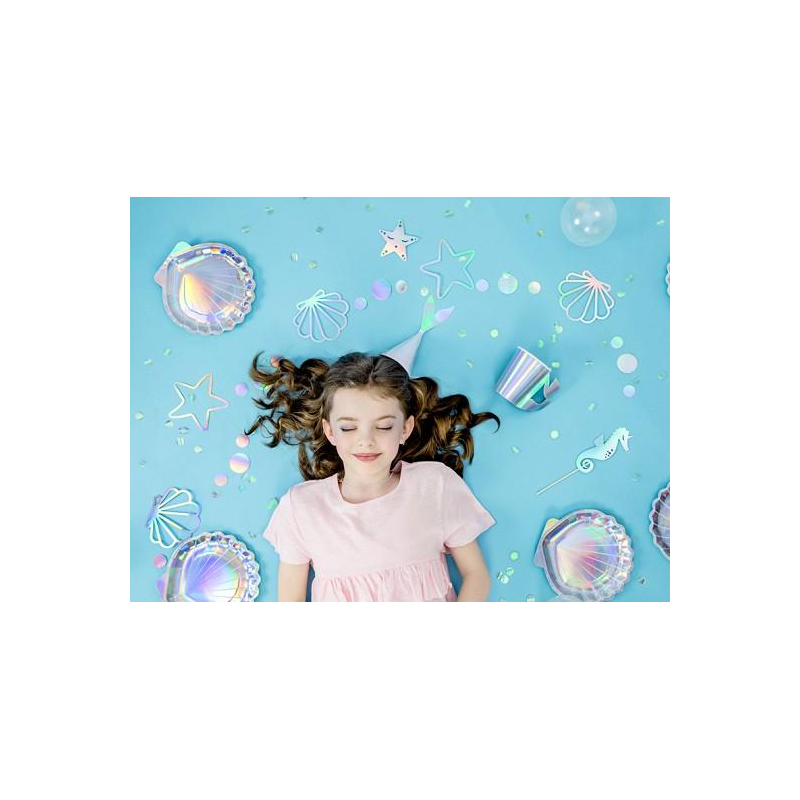 decoration gateau sirene holographique