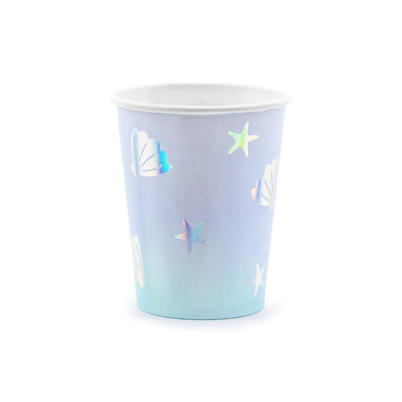 gobelets bleu coquillage