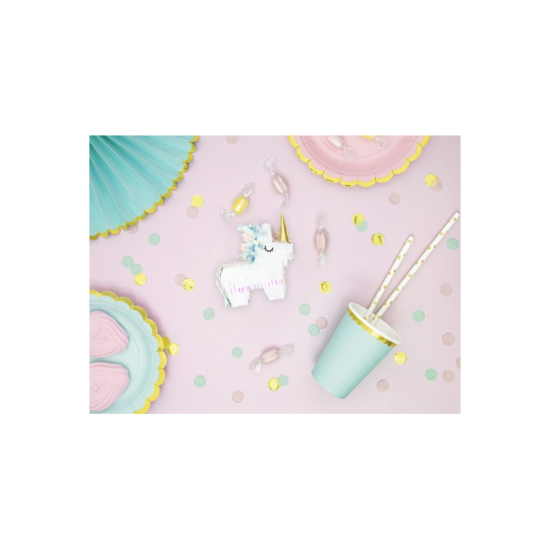 pailles etoiles dores table