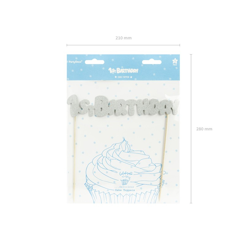 cake topper argent pack