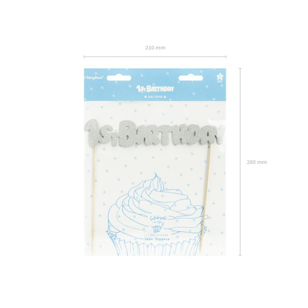 cake topper argent pack
