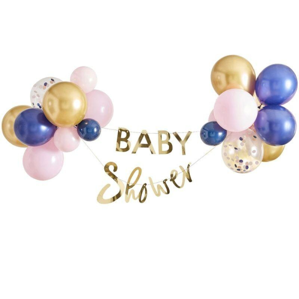 banderole dore ballon baby shower