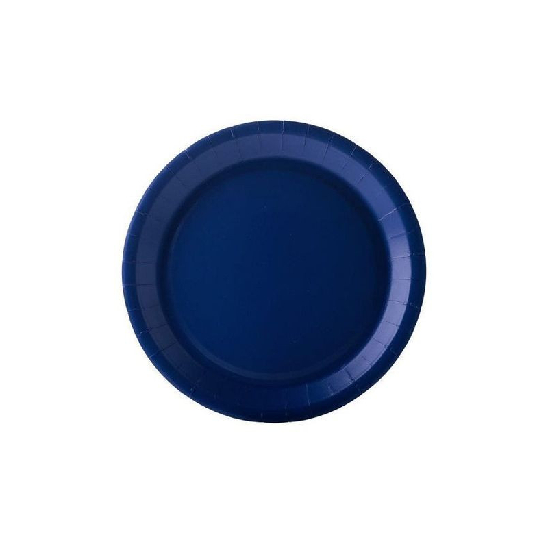 assiettes bleus marine