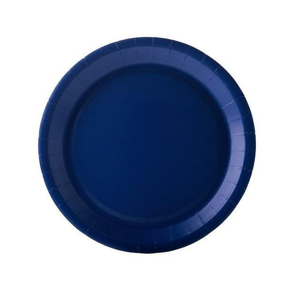 assiettes bleus marine