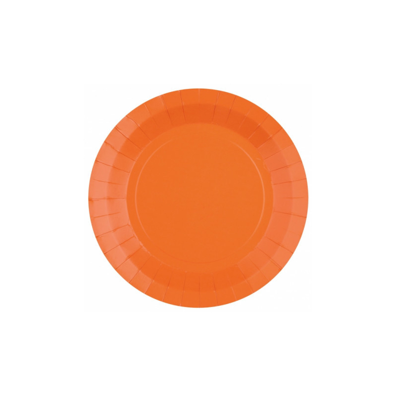 assiettes rondes oranges