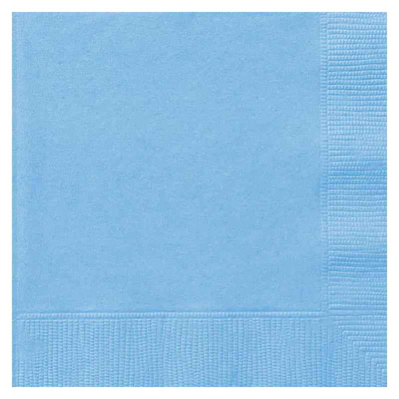 serviettes papier bleu pastel