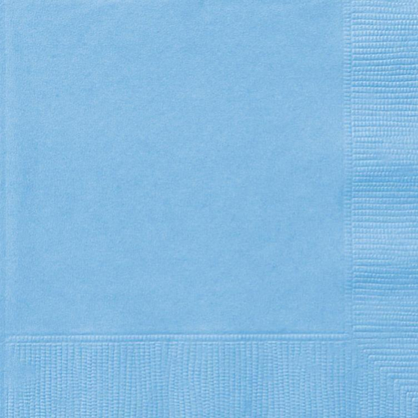 serviettes papier bleu pastel