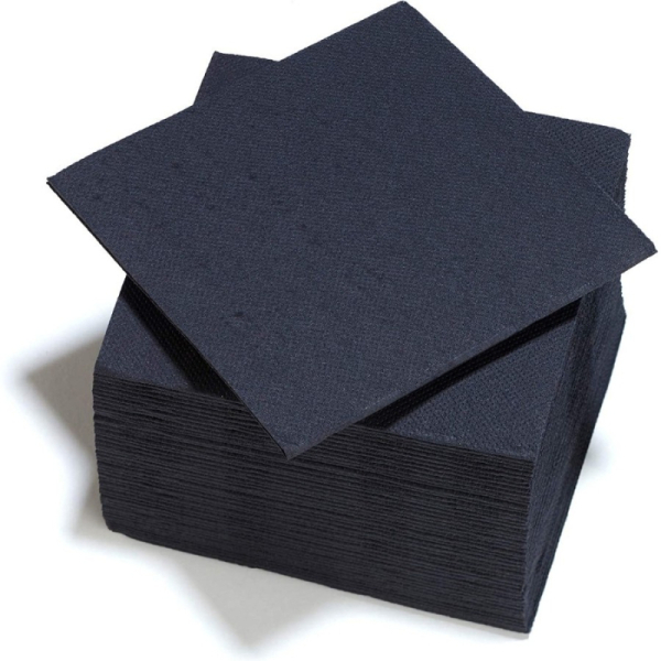 serviettes papier noires